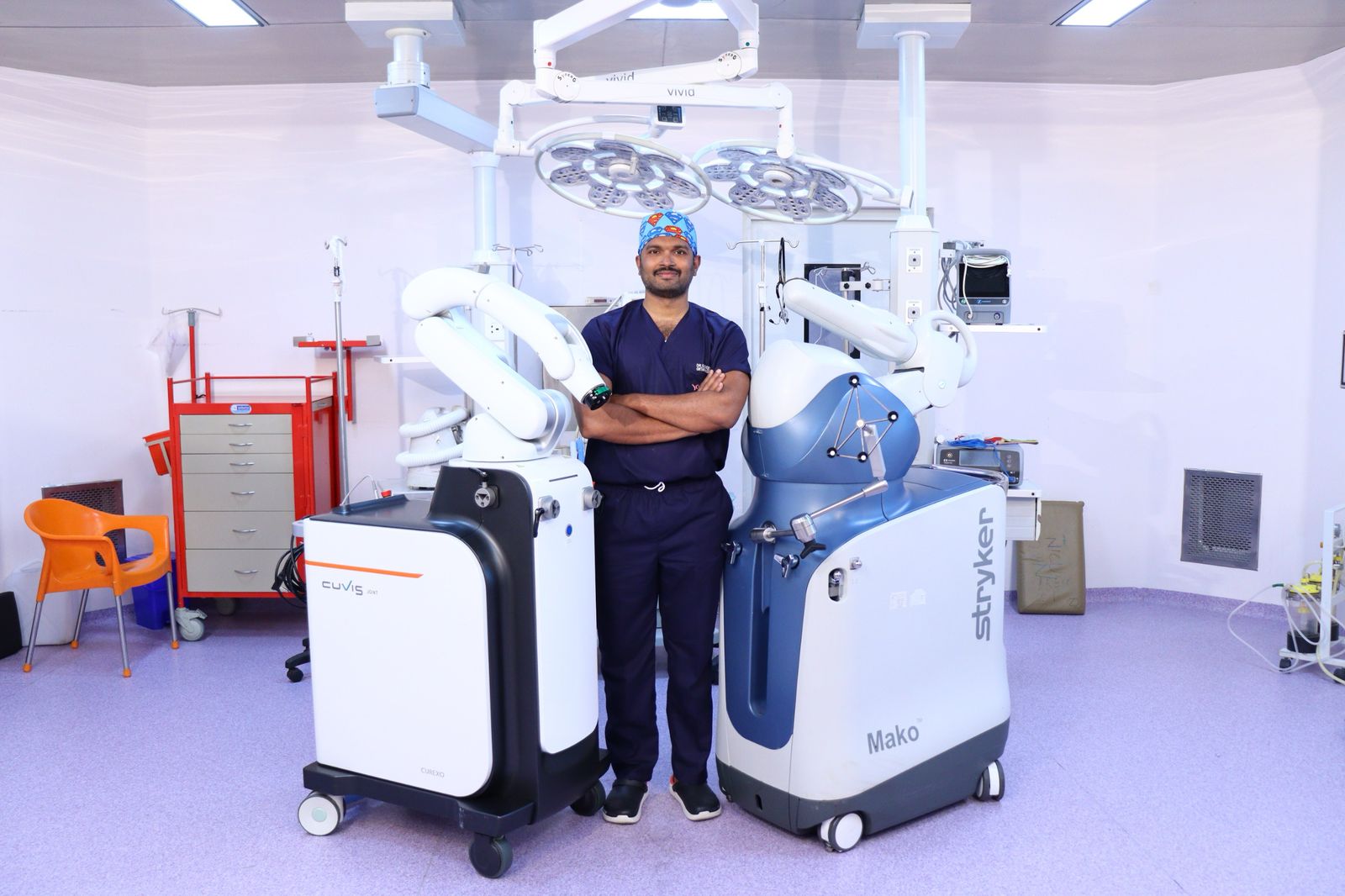 Dr. Sandeep Boddeda with Mako Robotic System